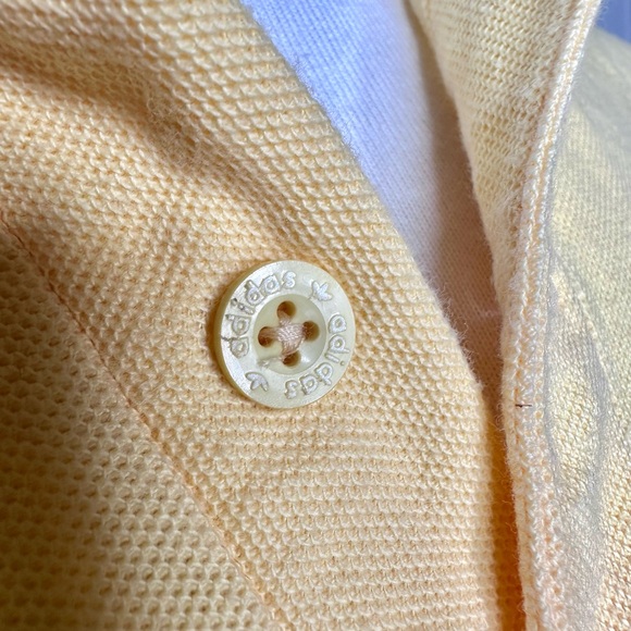 Vintage 80s Adidas Yellow Retro Trefoil Polo Shirt - Picture 3 of 12